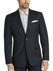 JOE Joseph Abboud Navy Heathered Slim Fit Suit