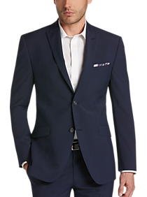 Perry Ellis Portfolio Navy Check Slim Fit Suit