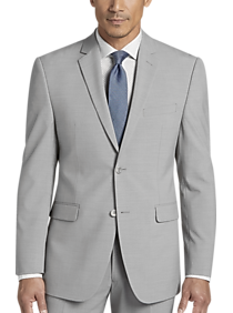 Perry Ellis Portfolio Light Gray Slim Fit Suit