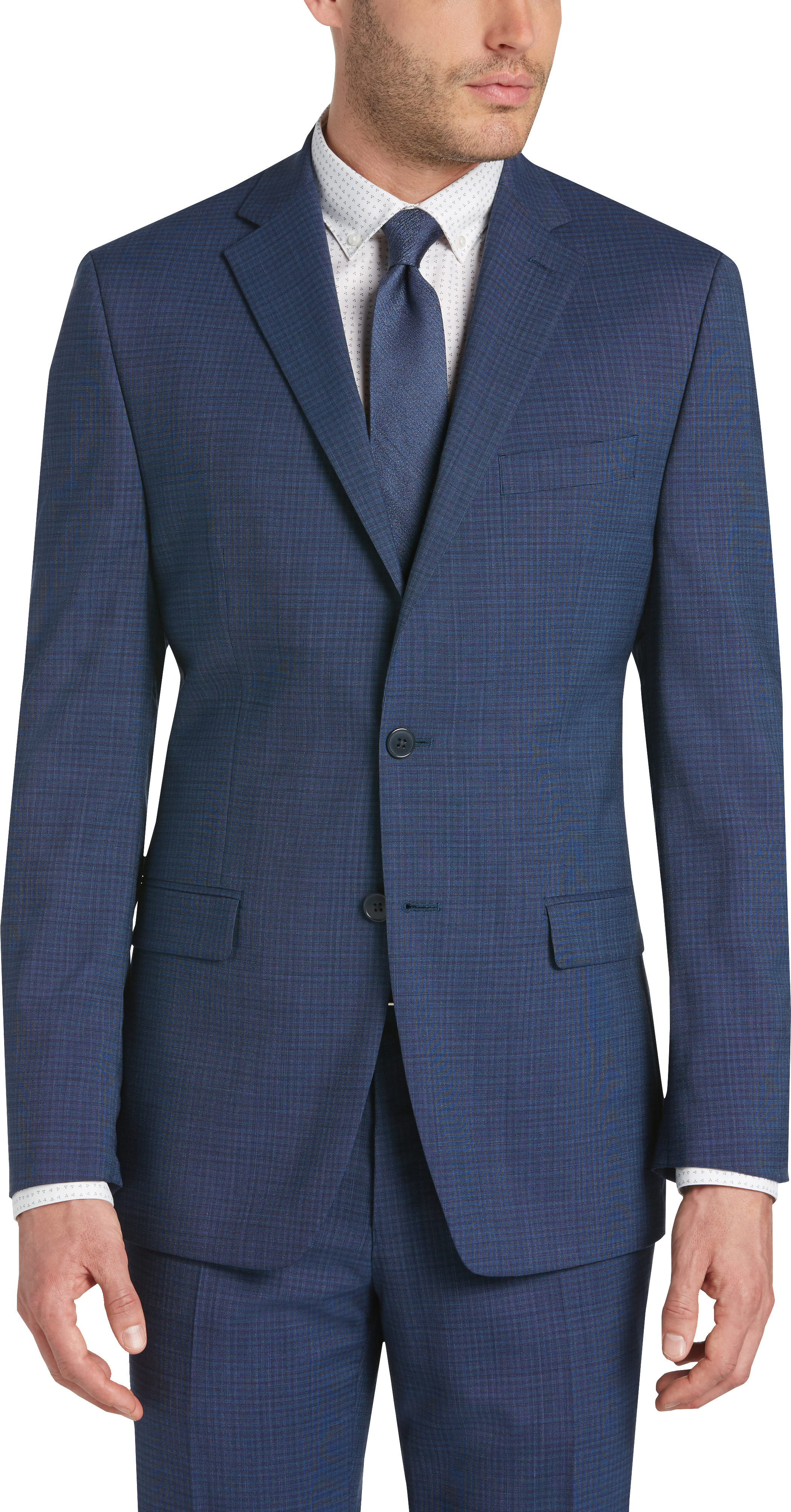 calvin klein blue postman slim fit suit