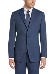 Calvin Klein Blue Check Slim Fit Suit