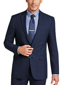 Calvin Klein Navy Plaid Extreme Slim Fit Suit
