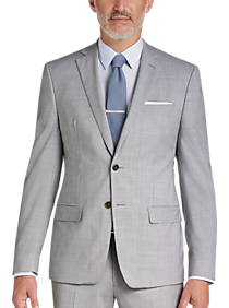 Calvin Klein Infinite Stretch Light Gray Skinny Fit Suit