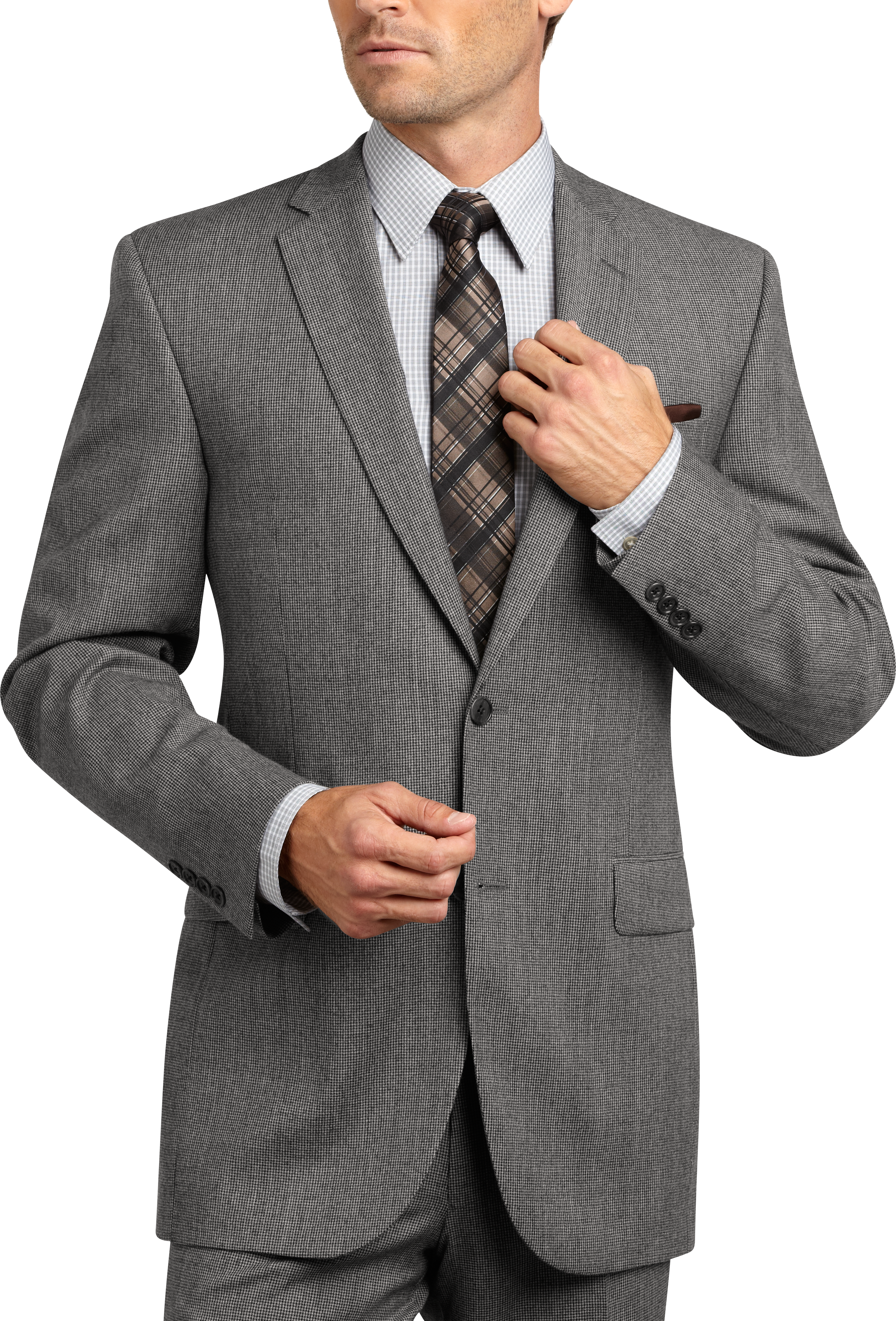 Jack Victor Select Gray Check Modern Fit Suit
