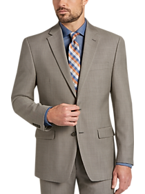 Lauren by Ralph Lauren Taupe Tic Portly Suit