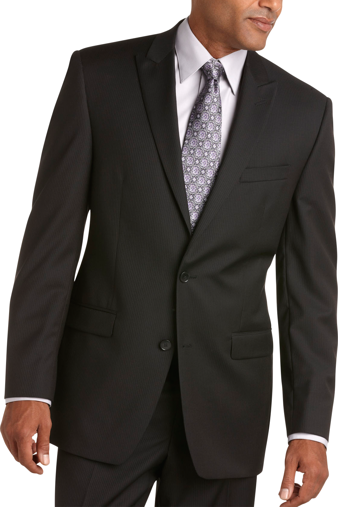 Calvin Klein Black Multistripe Slim Fit Suit