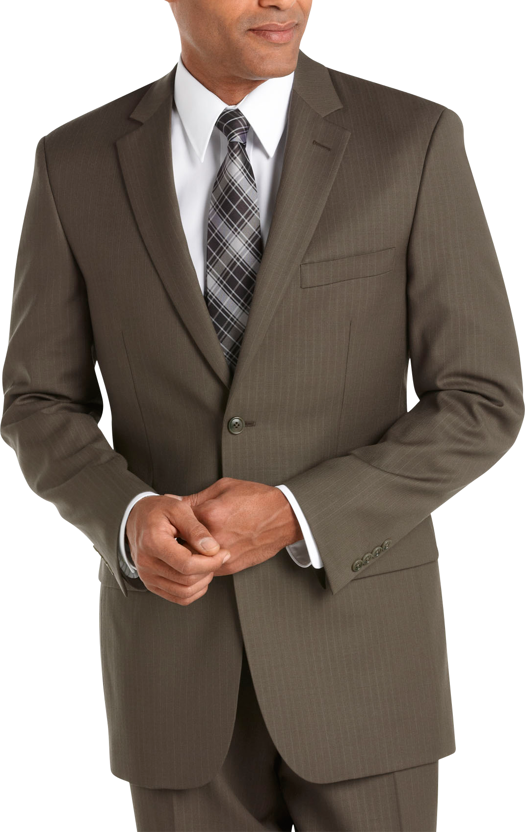 Wilke Rodriguez Taupe Multistripe Modern Fit Suit