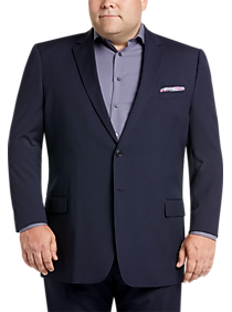 Pronto Uomo Navy Stripe Suit Portly