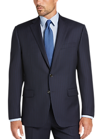 Lauren by Ralph Lauren Navy Stripe Classic Fit Suit