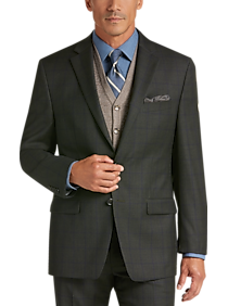 Lauren by Ralph Lauren Olive Plaid Classic Fit Suit