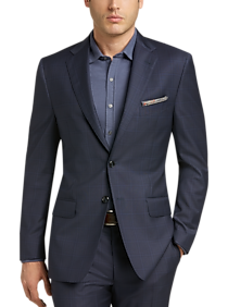 Joseph Abboud Navy Plaid Modern Fit Suit