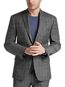 DKNY Gray Plaid Extreme Slim Fit