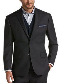 DKNY Charcoal Plaid Extreme Slim Fit