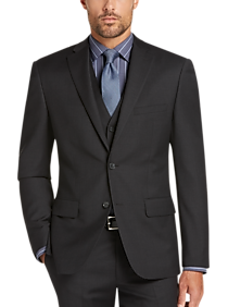 DKNY Charcoal Extreme Slim Fit Vested Suit