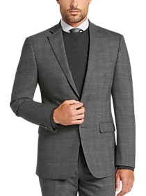 Calvin Klein Gray Plaid Extreme Slim Fit Suit