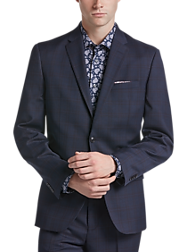 Ben Sherman Plectrum Navy Plaid Extreme Slim Fit Suit