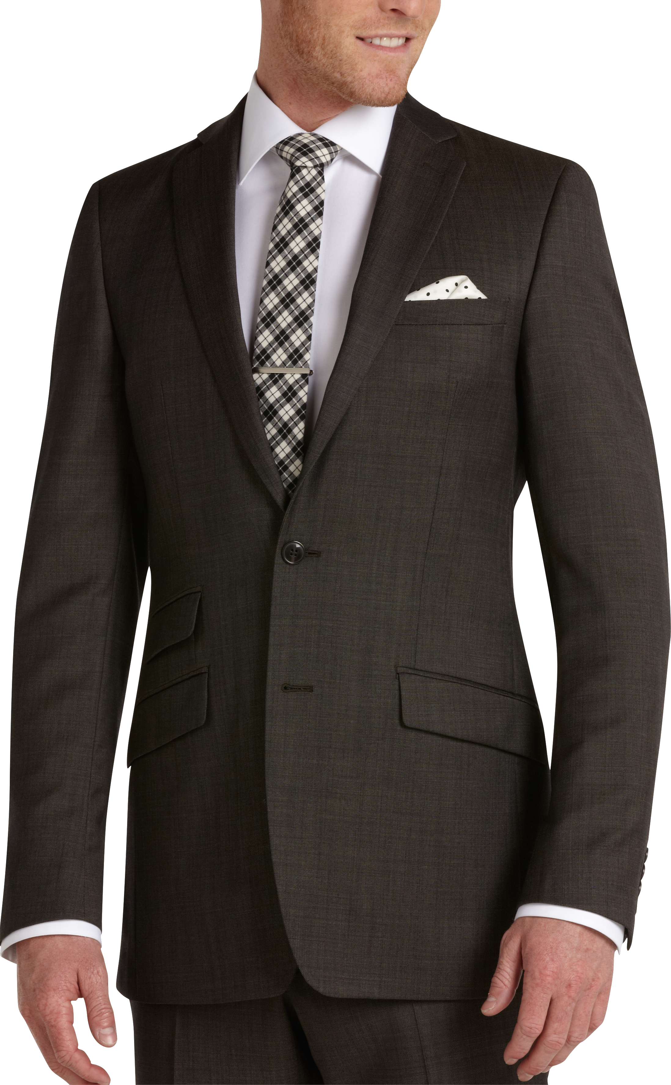 Calvin Klein Brown Tic Extreme Slim Fit Suit