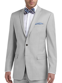 Calvin Klein Light Gray Sharkskin Slim Fit Suit