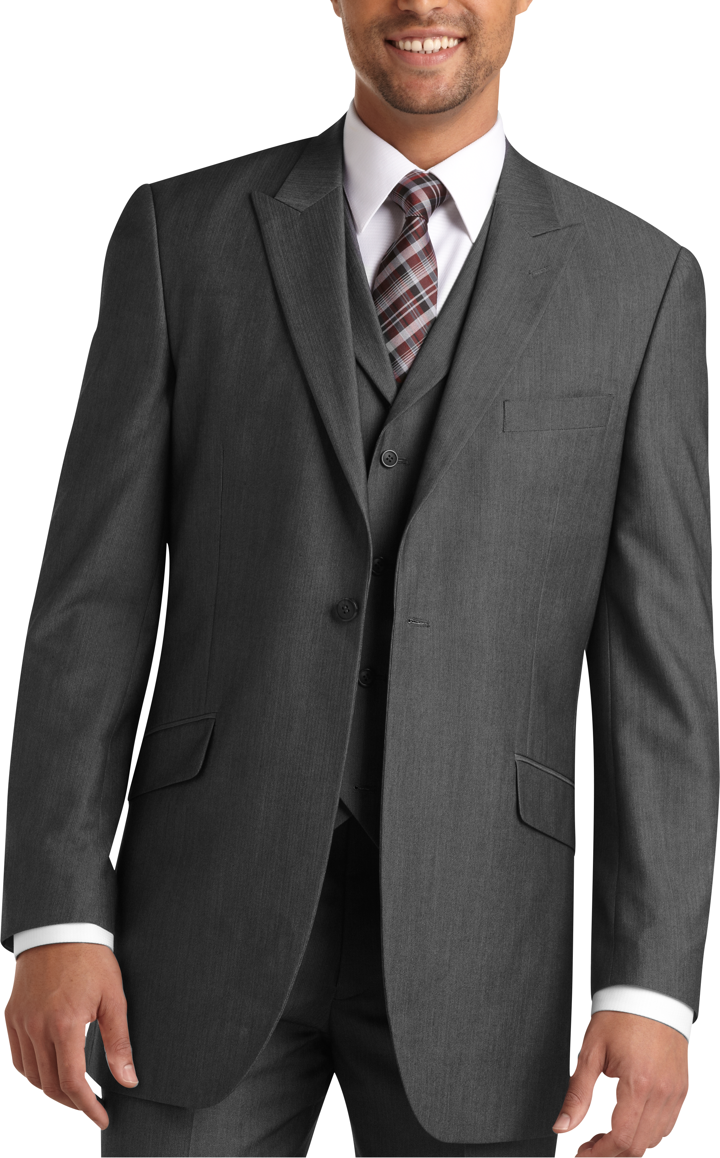 English Laundry Gray Modern Fit Vested Suit