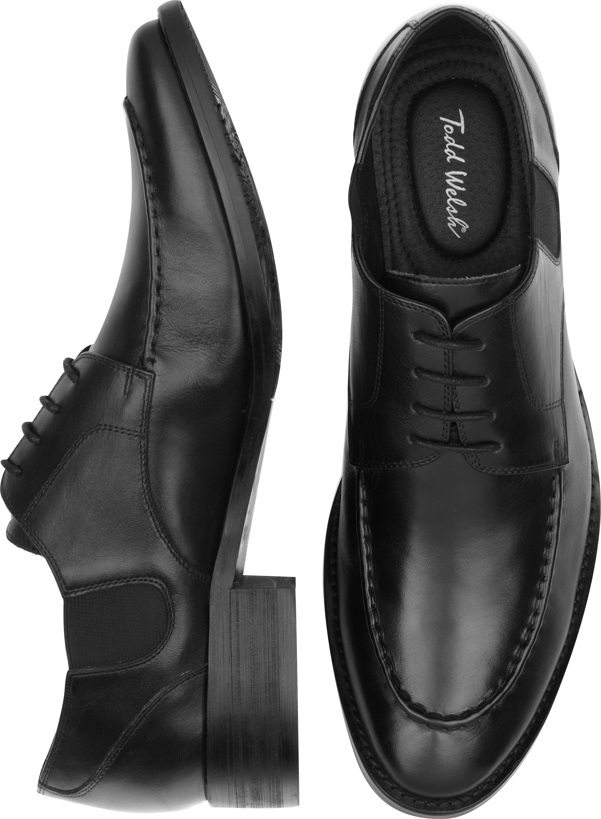 Todd Welsh Alex Black Moc Toe Dress Shoes