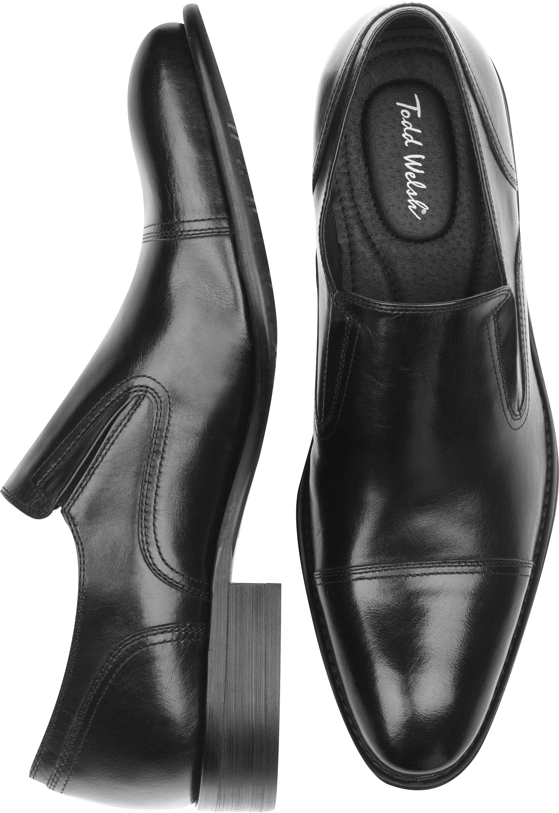 Todd Welsh Chance Black Cap Toe Dress Shoes