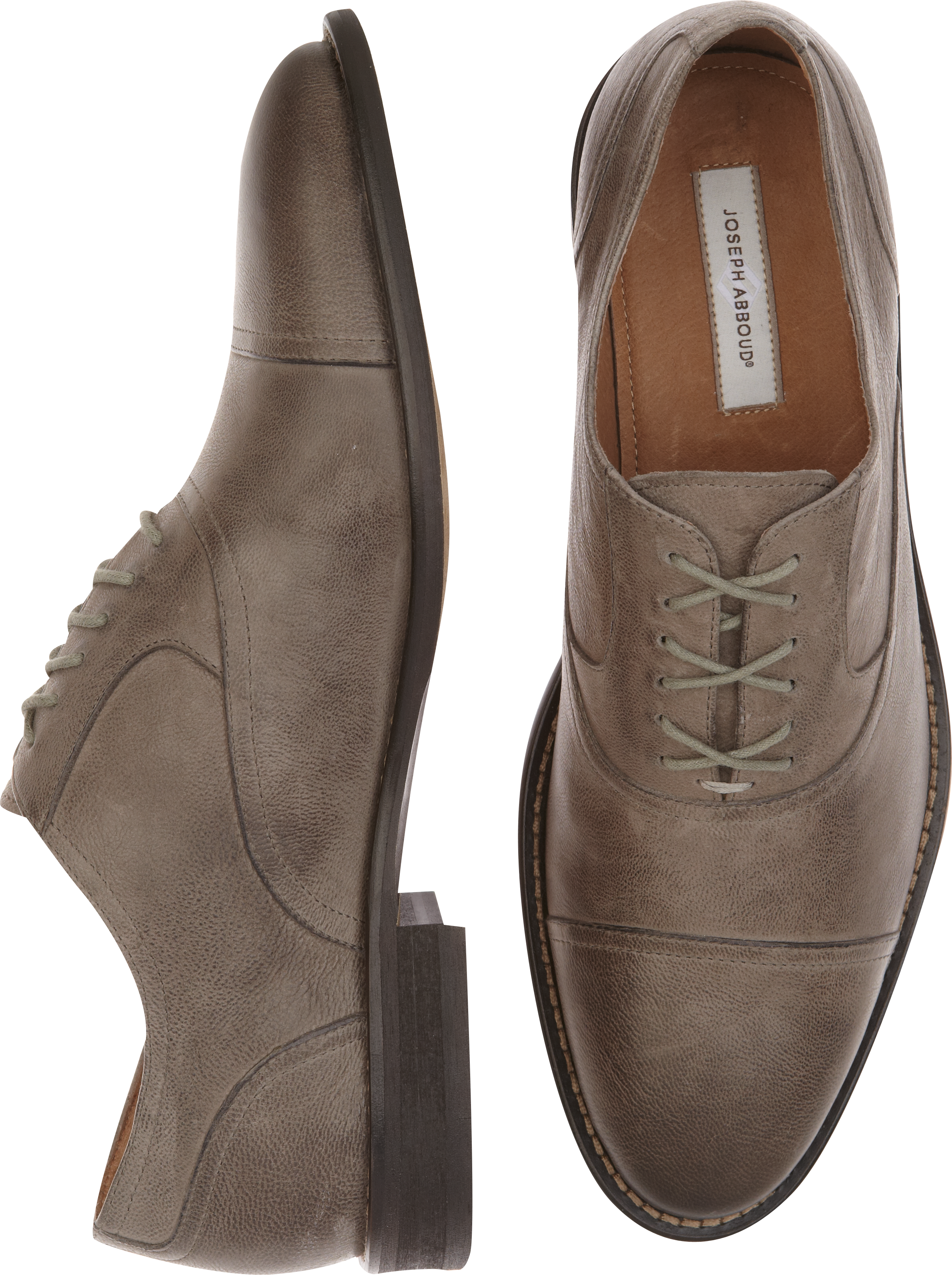 Joseph Abboud Pantel Gray Cap Toe Lace Ups