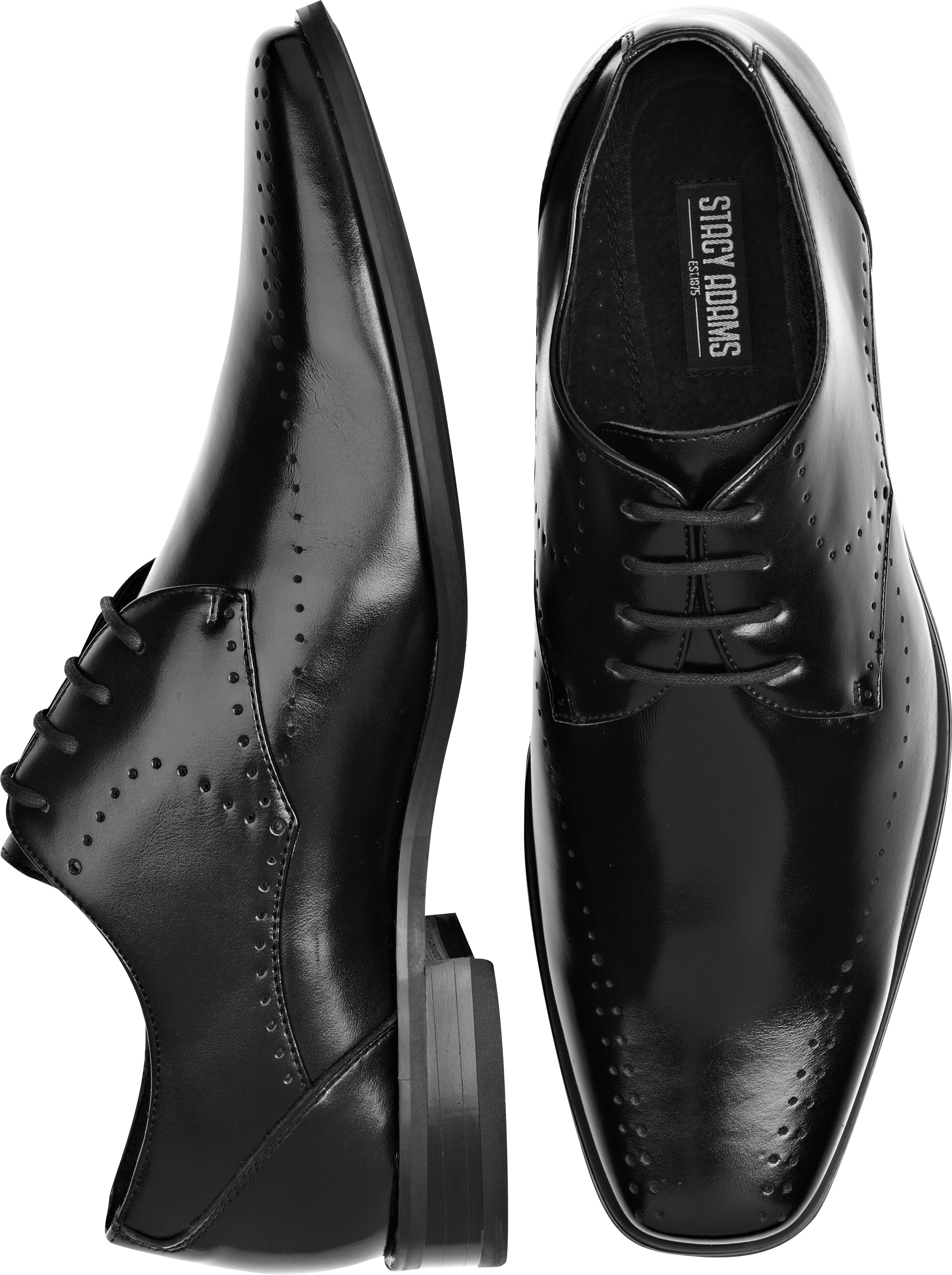 Stacy Adams Black Bike Toe Oxfords