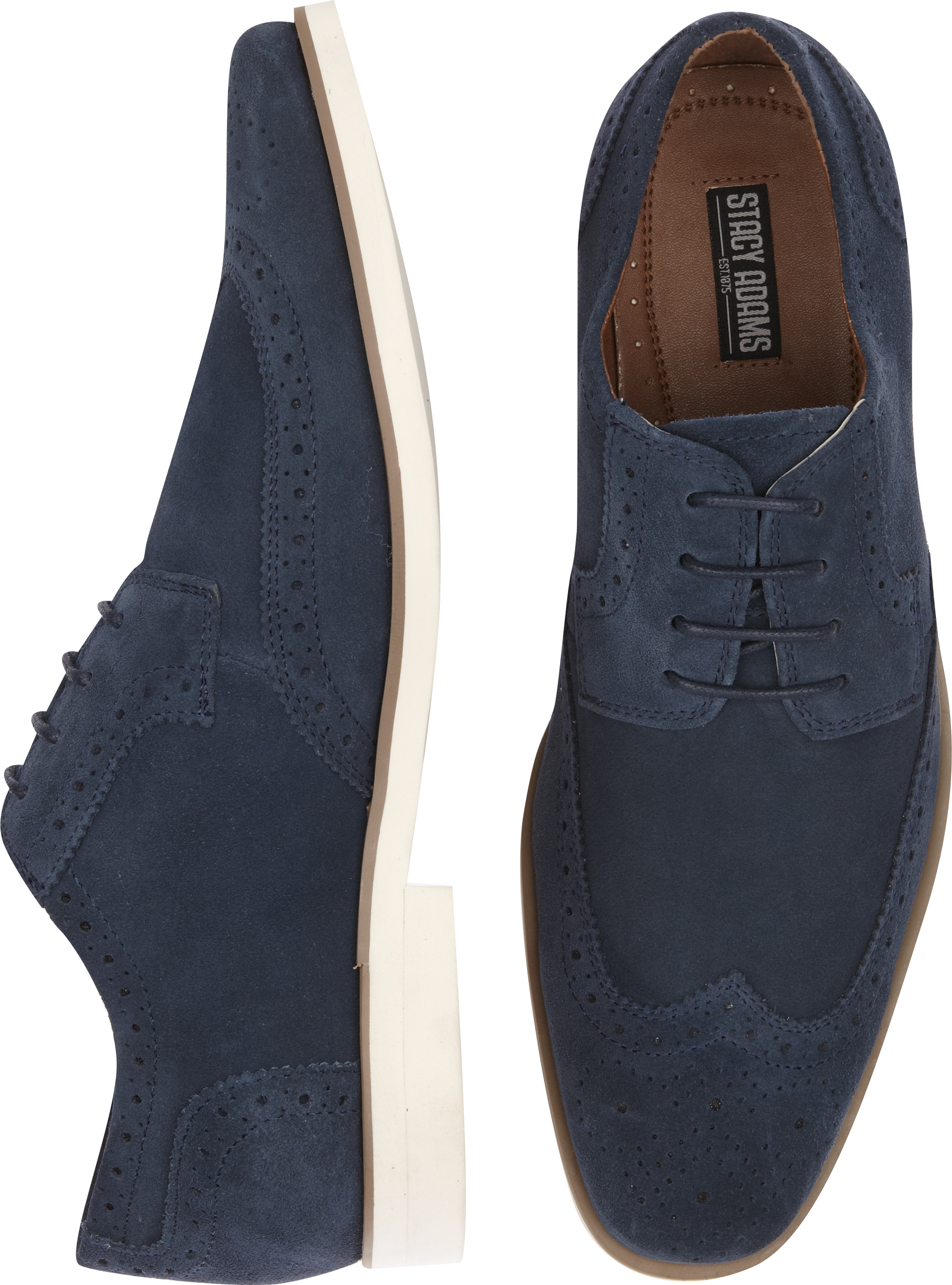 Stacy Adams Telford Navy Suede Lace Up Shoes