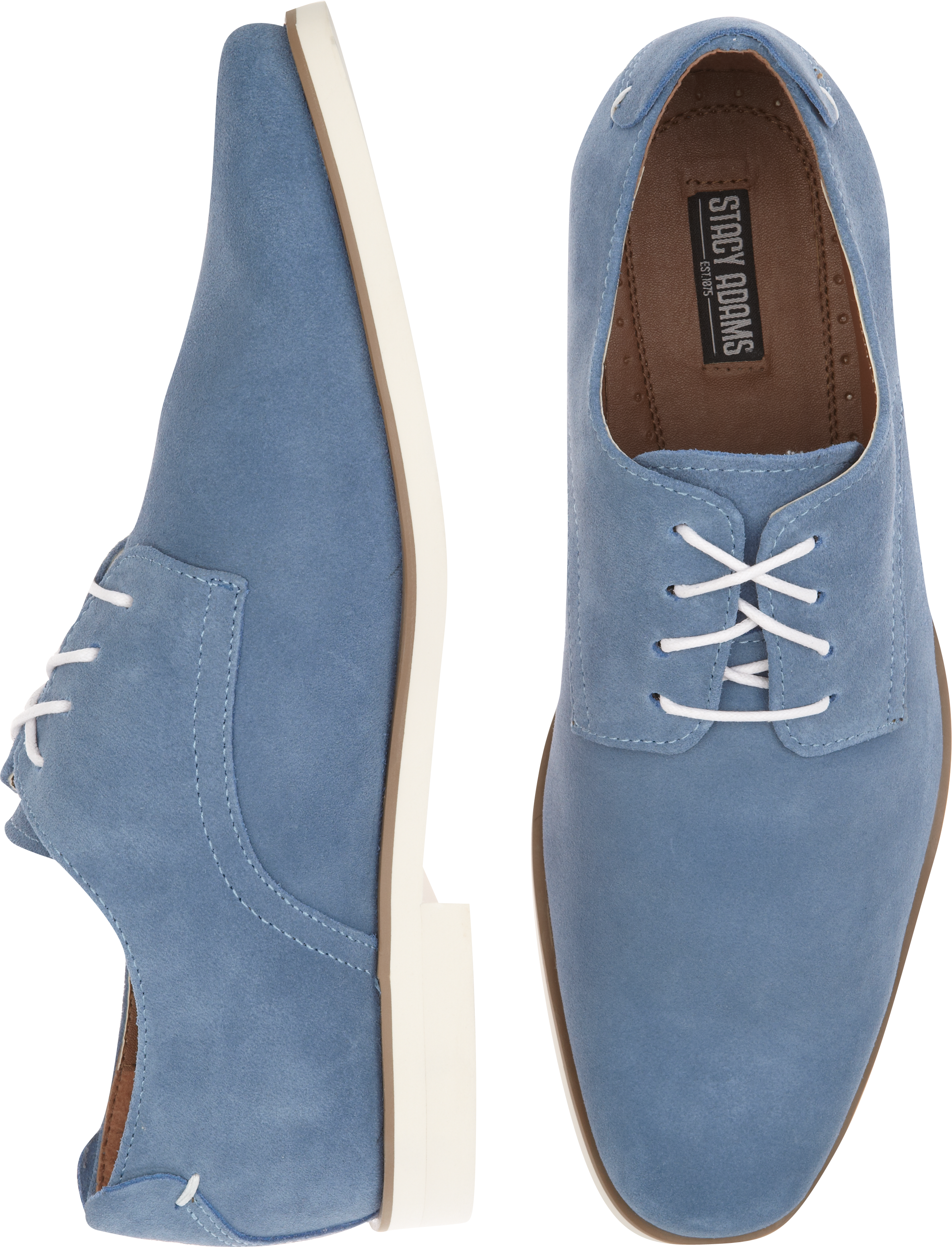 Stacy Adams Tremain Blue Suede Lace Ups