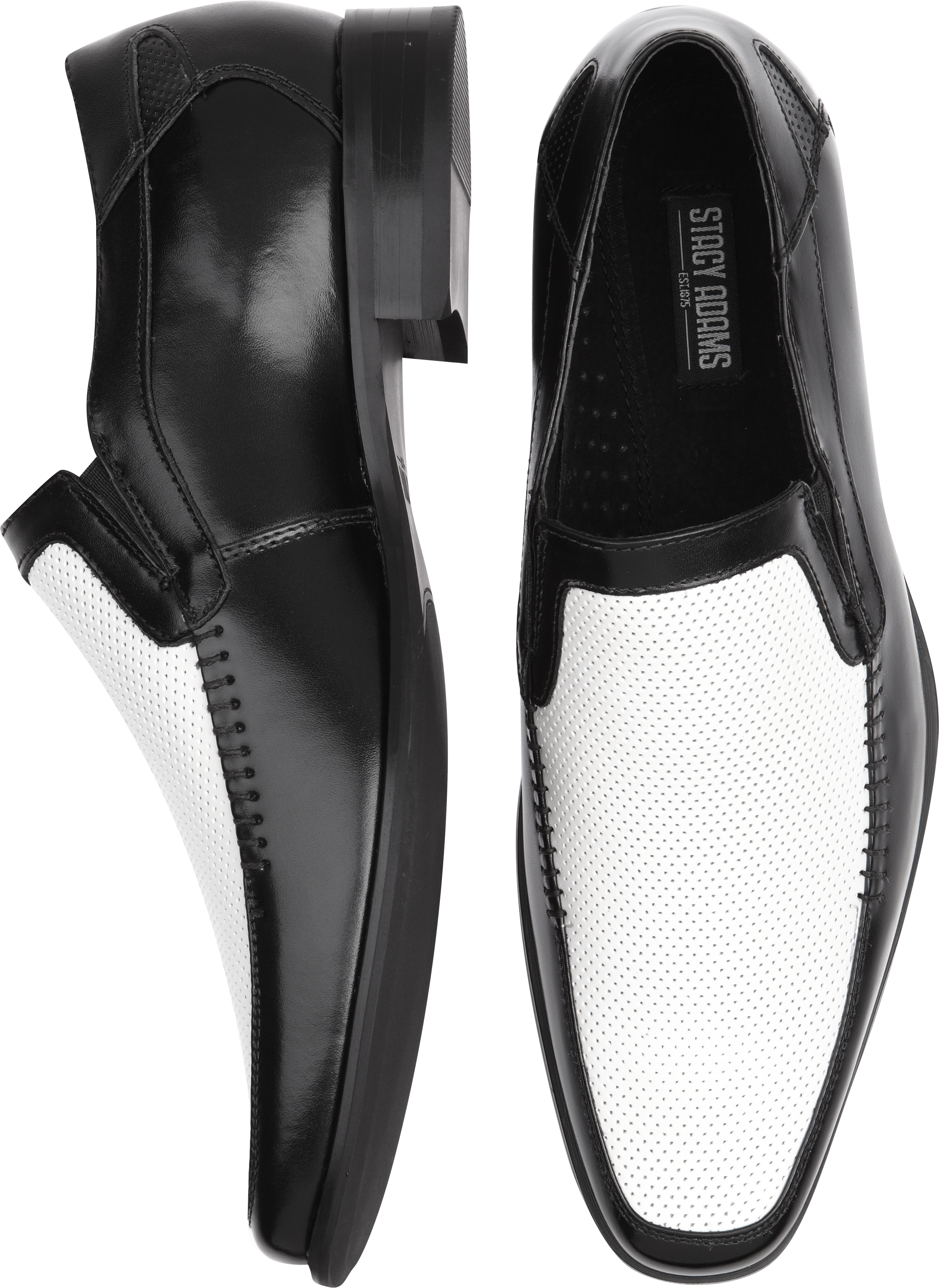 Stacy Adams Sterling Black and White Loafers