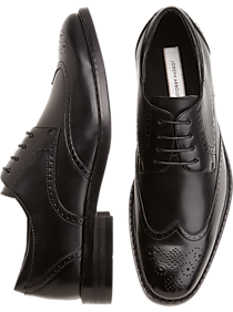 Joseph Abboud Black Wingtip Lace-Up Shoes