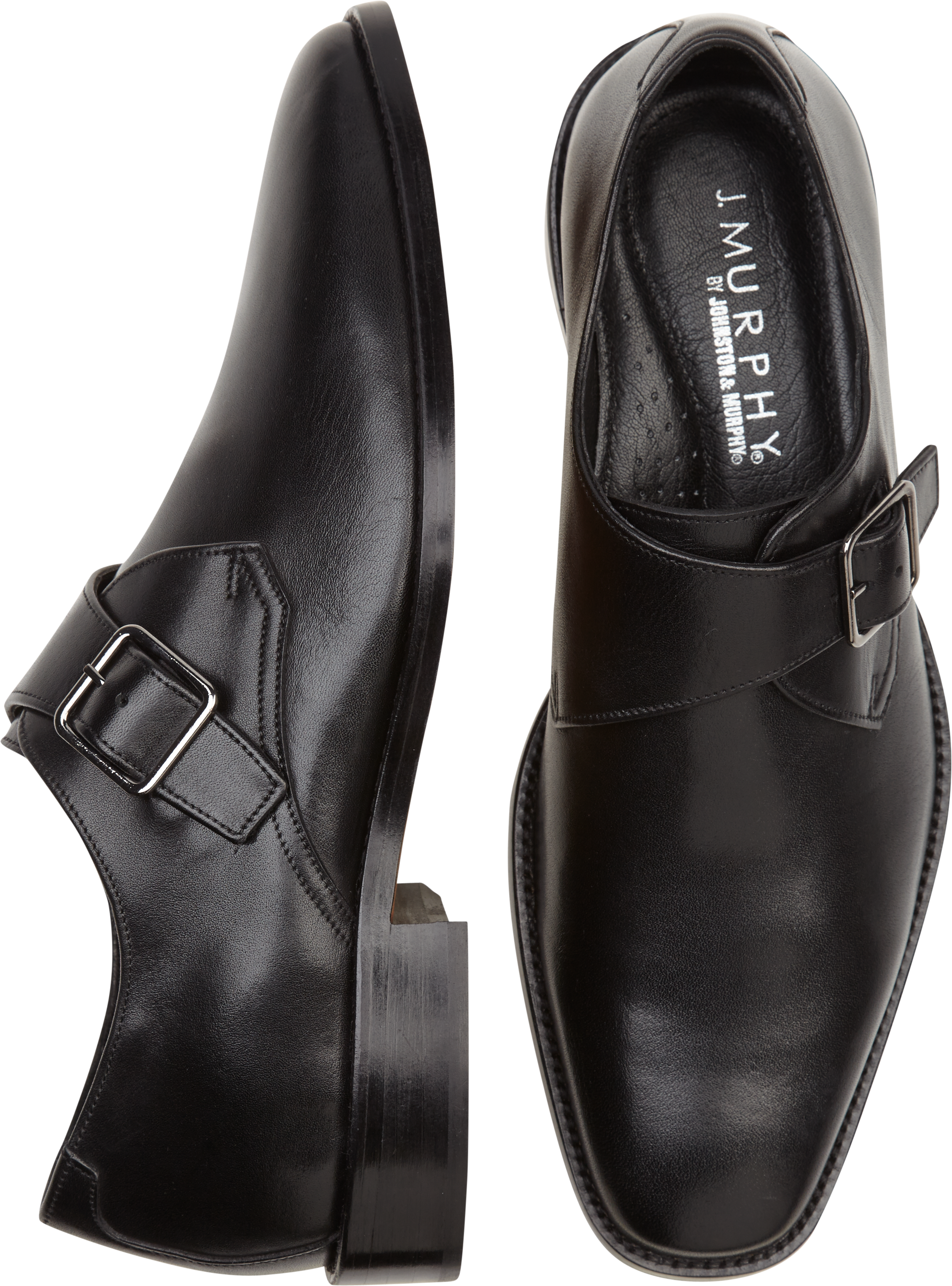 Johnston  Murphy Novick Black Monk Strap Shoes - Dress Shoes | Men's ...