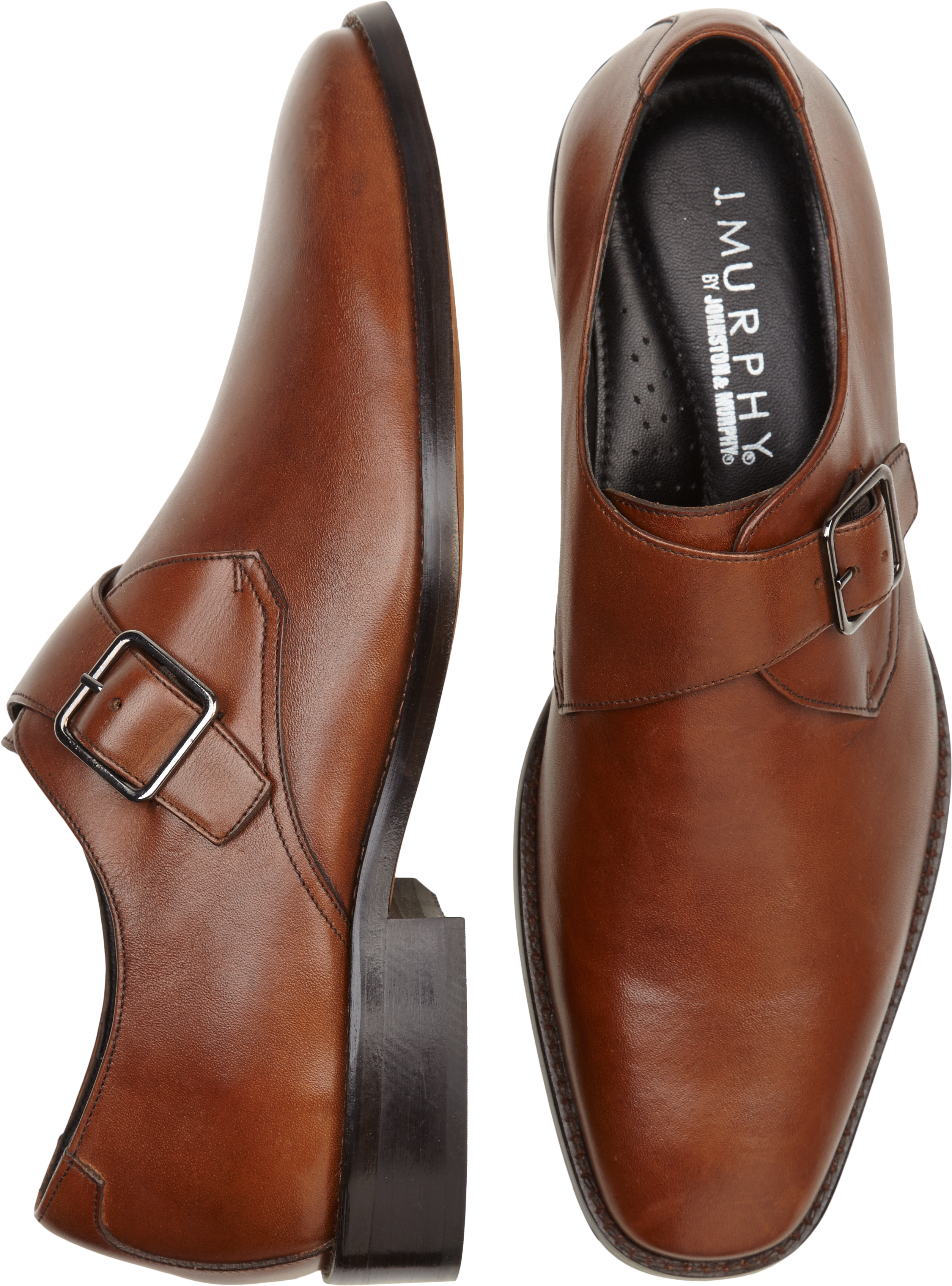 Johnston  Murphy Novick Tan Monk Strap Shoes