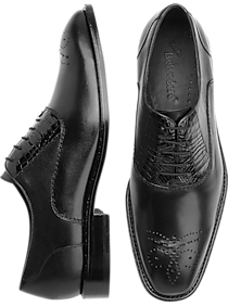 Belvedere Como Black Alligator Lace-Up Shoes