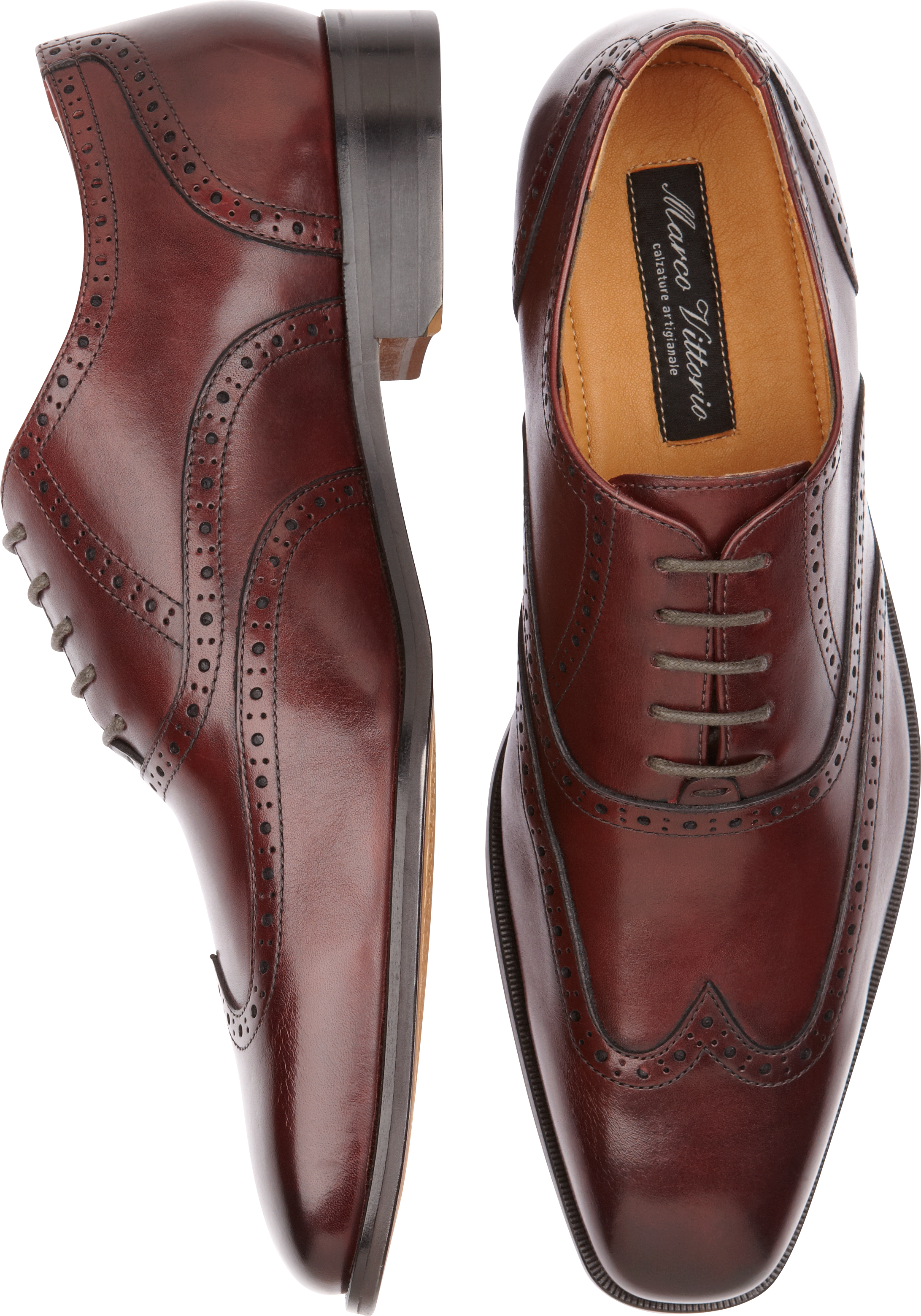 Marco Vittorio Burgundy Wingtip Shoes