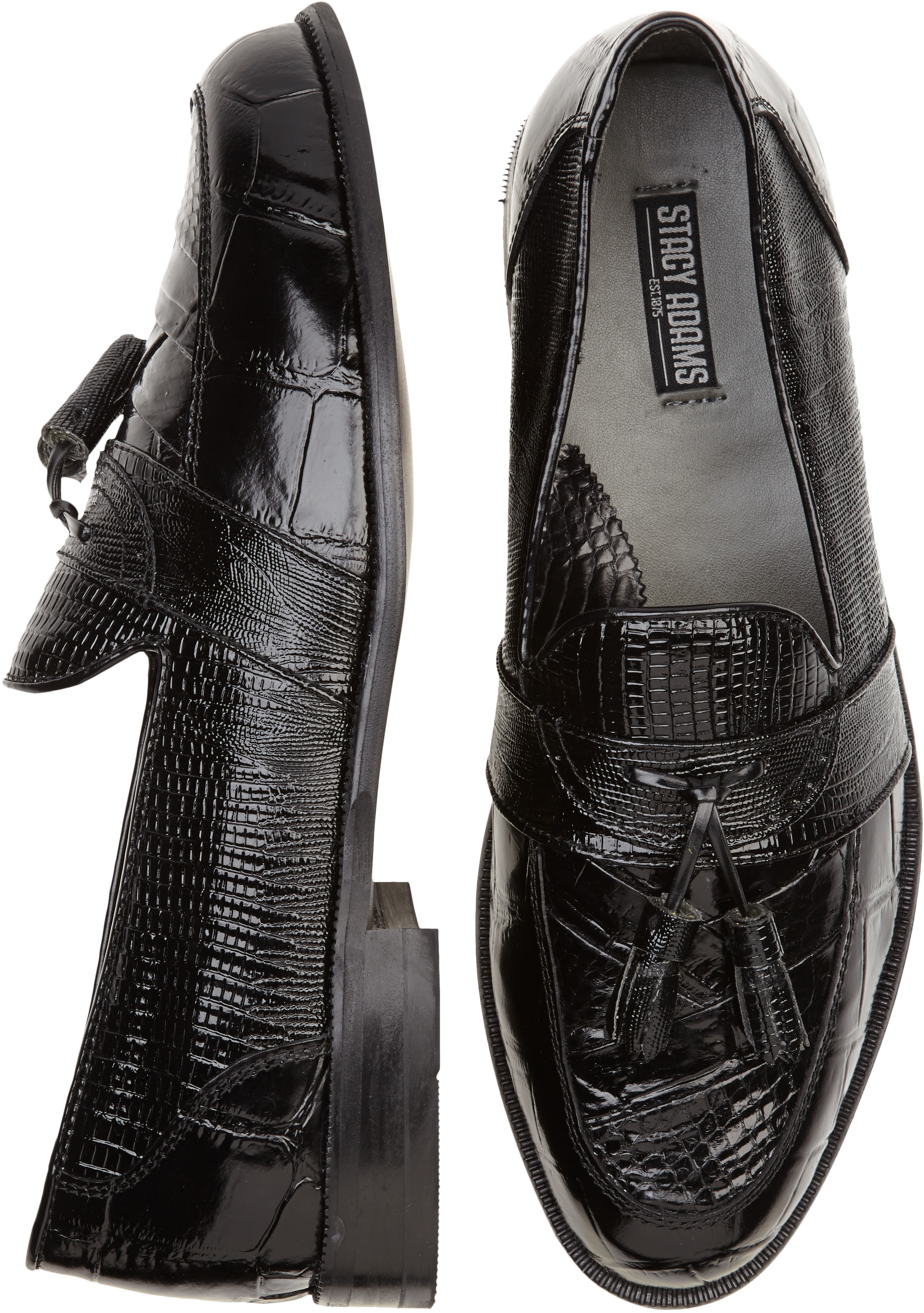 Stacy Adams Black Kiltie Loafers