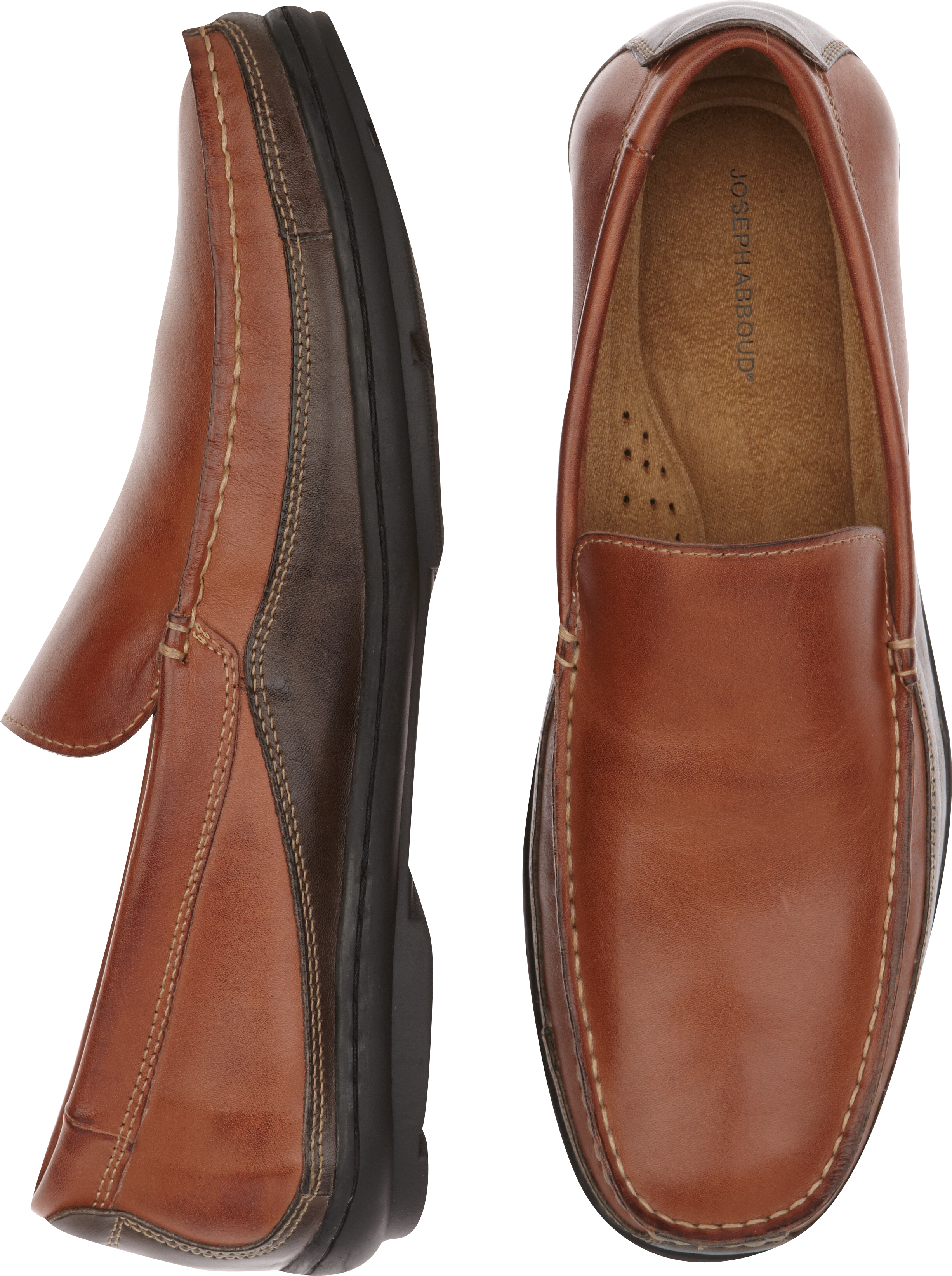 Joseph Abboud Royce Brown Moc Toe Loafers