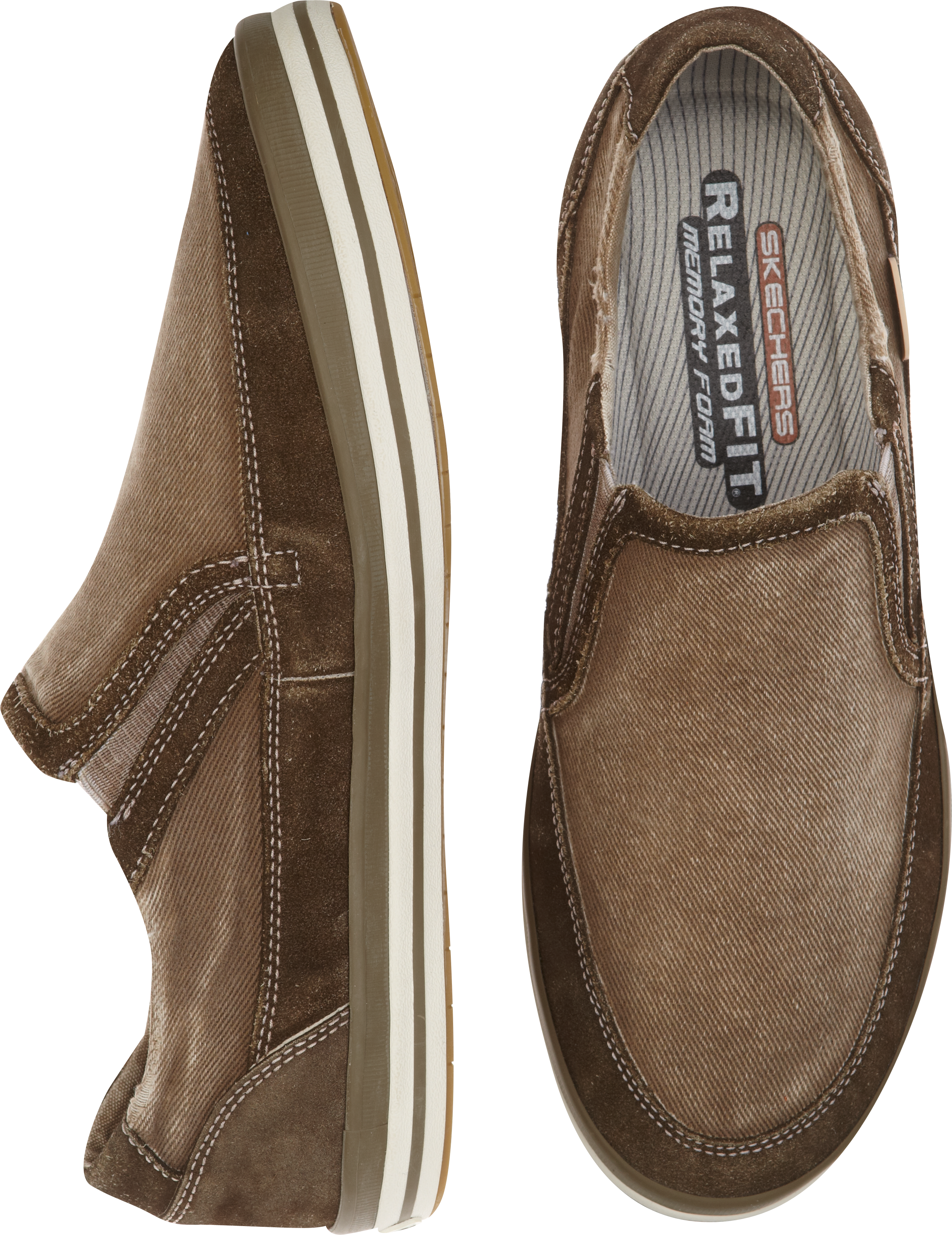 Skechers Diamondback Taupe Slip Ons