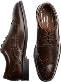 Rockport Smart Cover Brown Wingtip Shoes