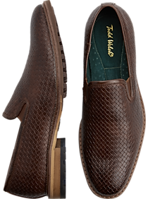 Todd Welsh Eastman Tan Basketweave Slip-On Shoes