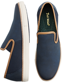 Todd Welsh Eastman Navy Canvas Slip-On Shoes