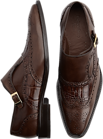 Belvedere Aldo Brown Monk Strap Shoes