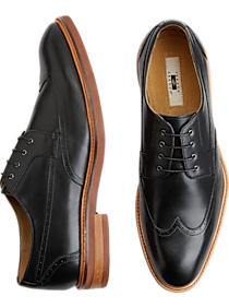 Joseph Abboud Bruno Black Wingtip Oxfords