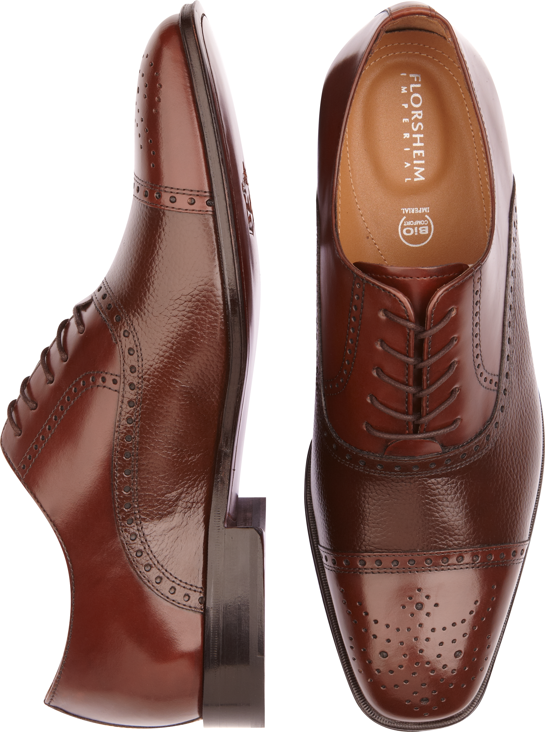 Florsheim Imperial Brown Wingtip Lace-Up Shoes