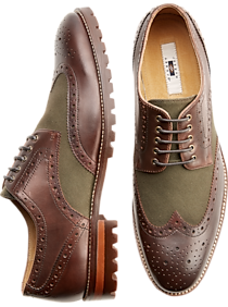 Joseph Abboud Keith Brown & Olive Wingtip Oxfords