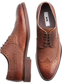 Joseph Abboud Snyder Tan Wingtip Oxfords