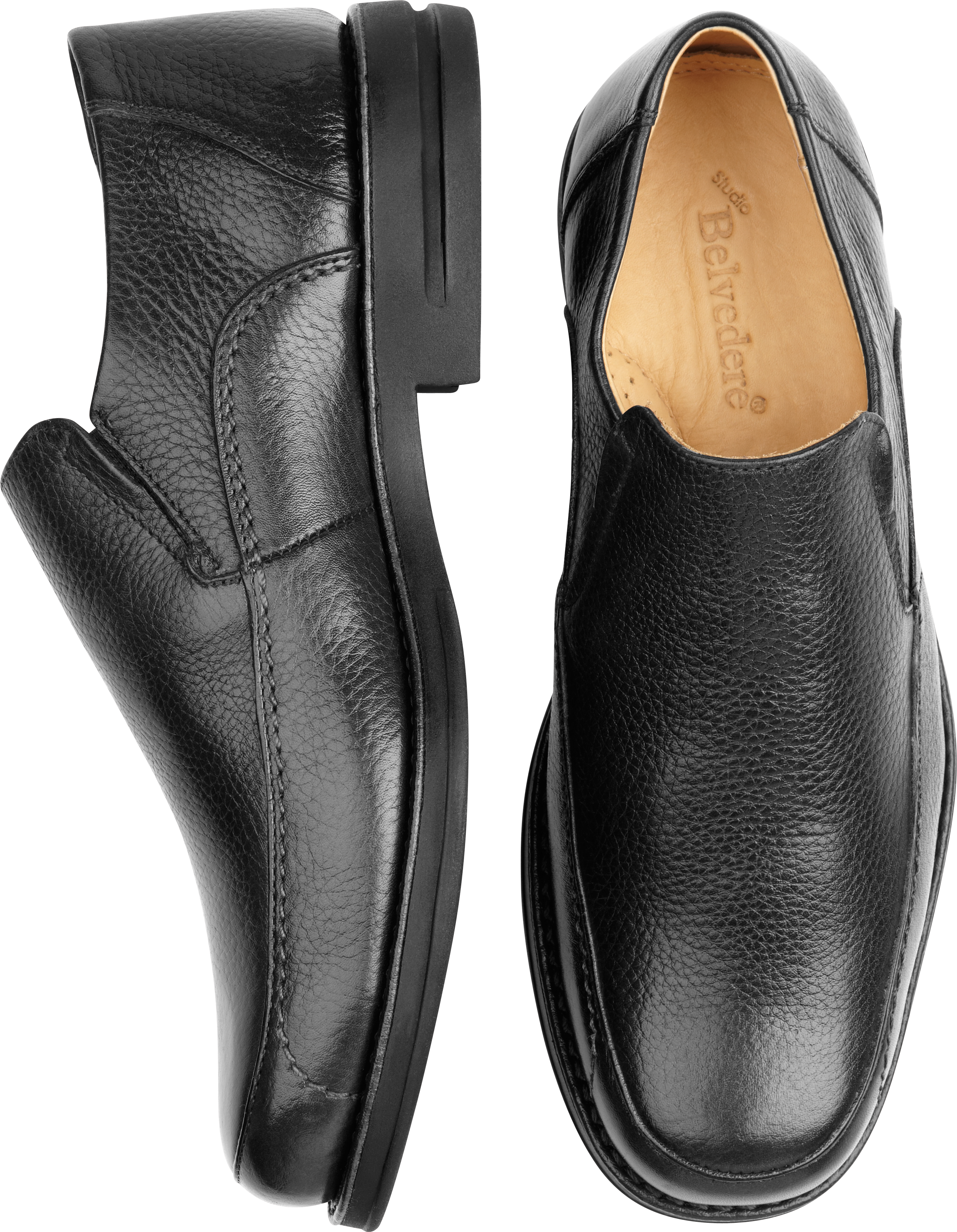 Belvedere Black Slip-On Shoes