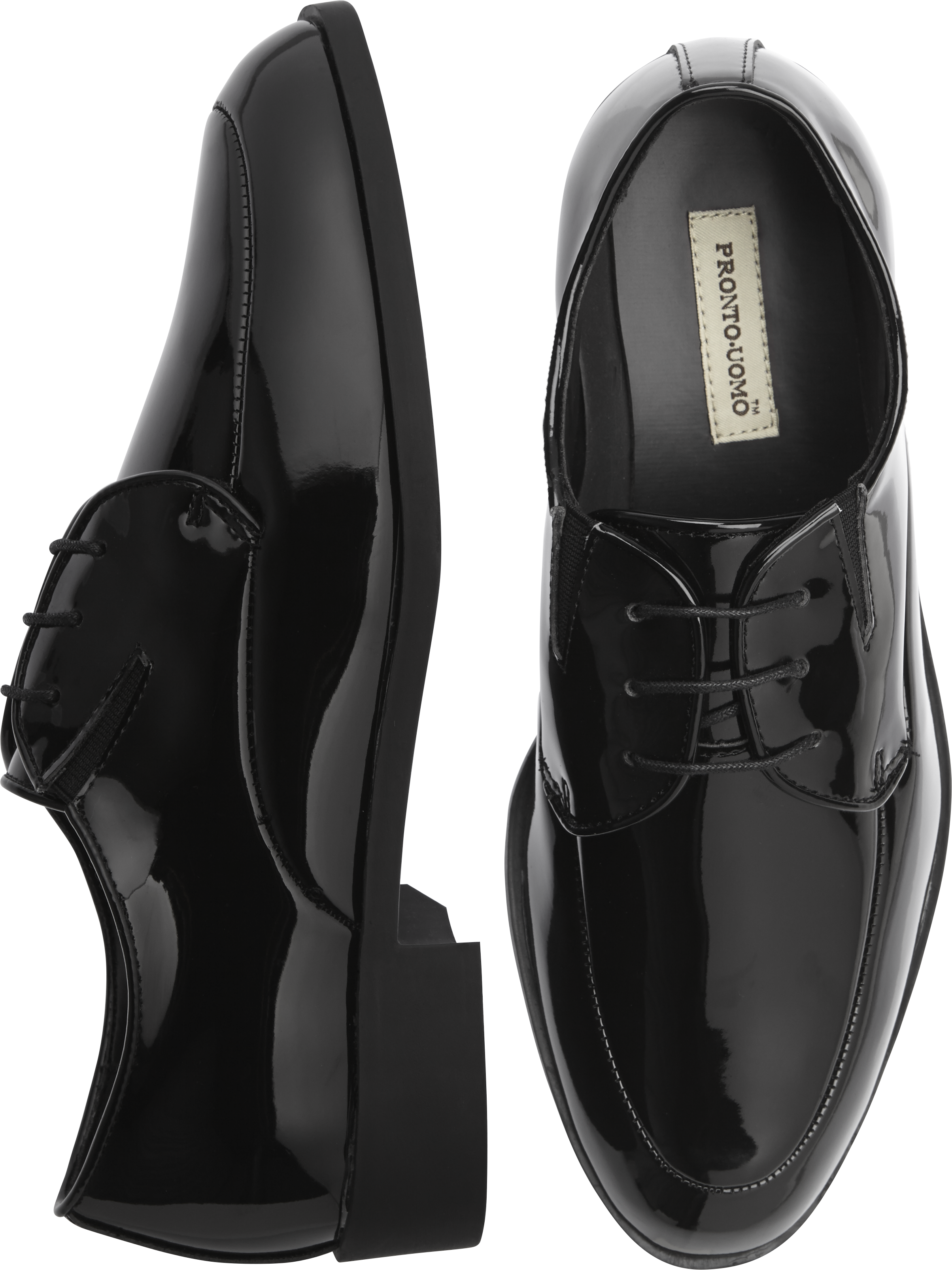 Pronto Uomo Patent Tuxedo Shoes