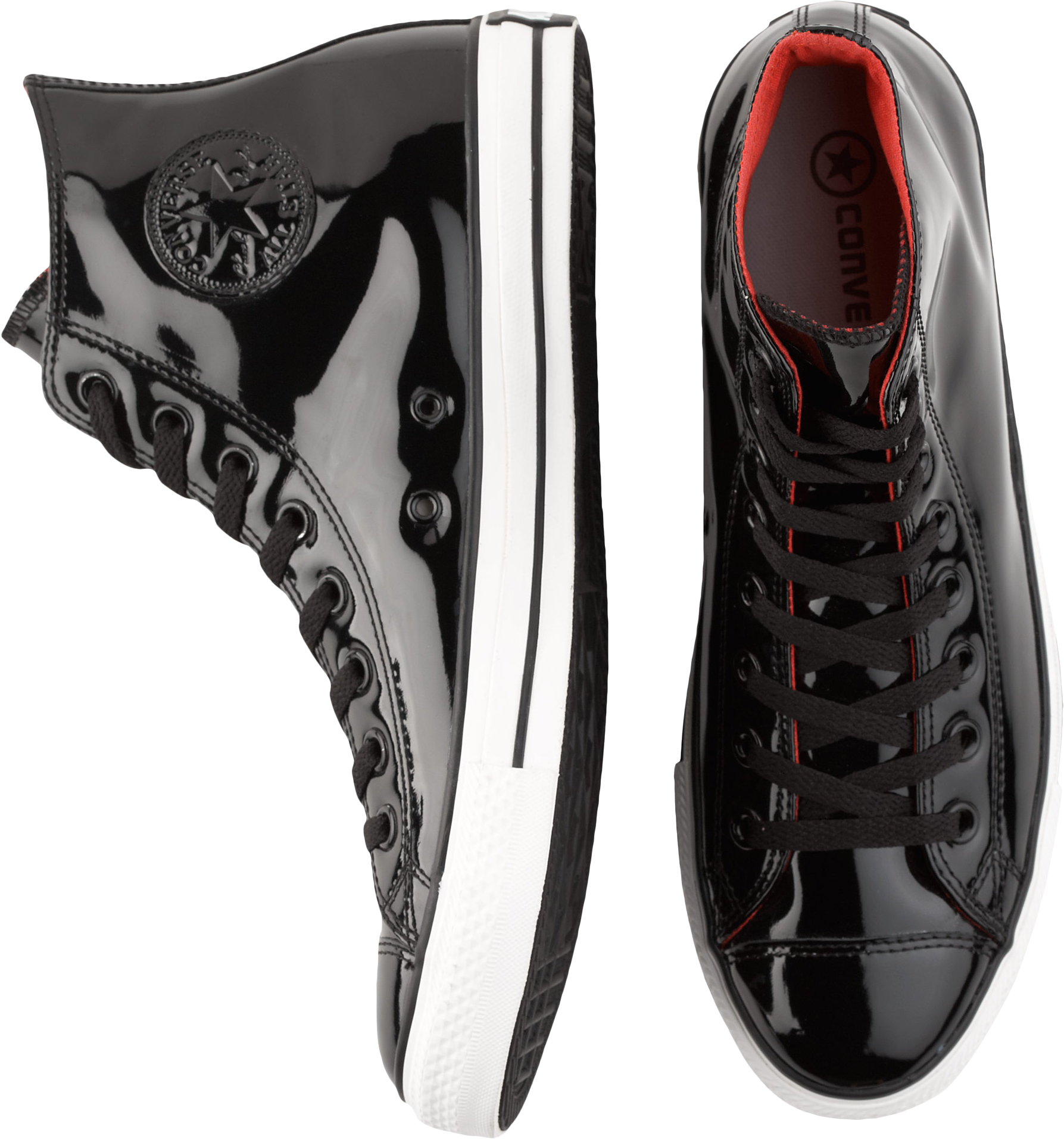 Converse Black Patent Leather High-Top 