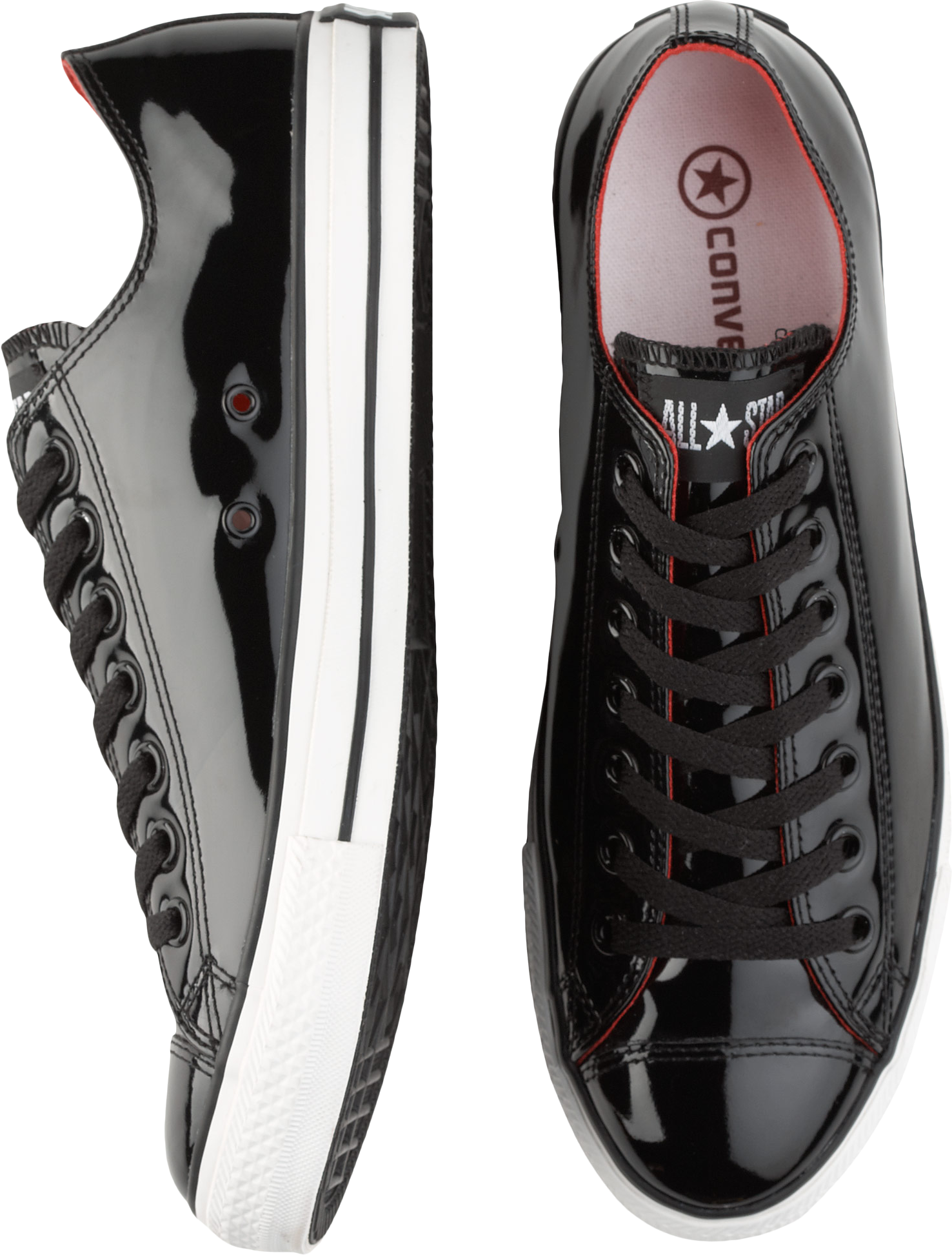 Converse Black Patent Tennis Shoes
